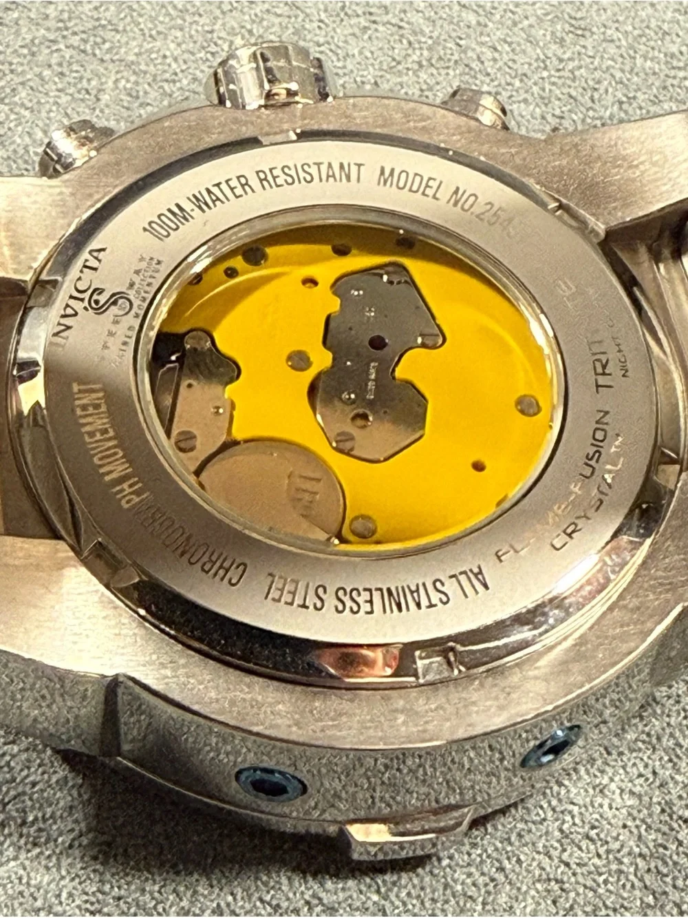 Invicta 25497 Speedway Viper Silver Watch Iridescent Abalone Dial Blue Accents
